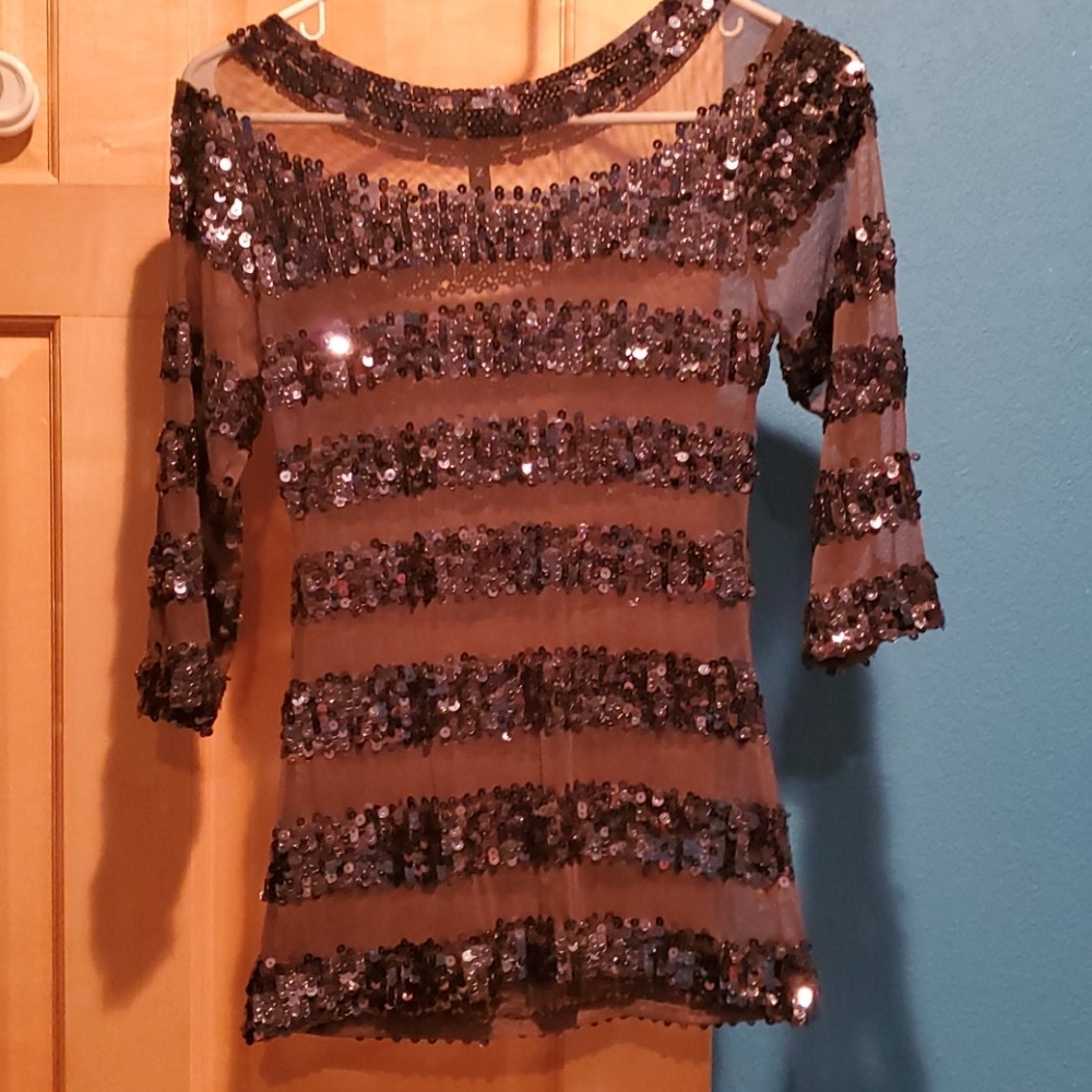 Sexy see through & sequin top
